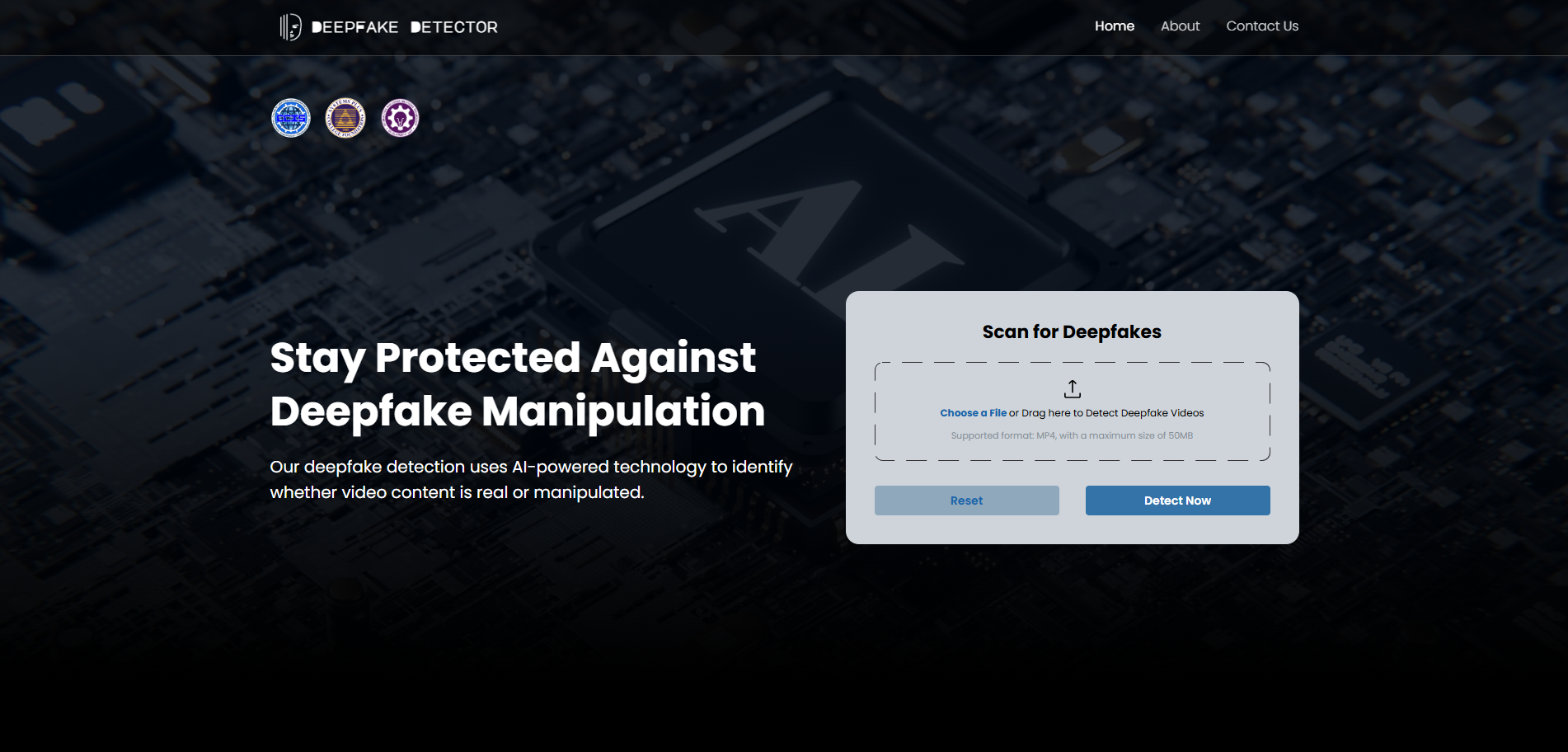 An image of the Deepfake Detector project.